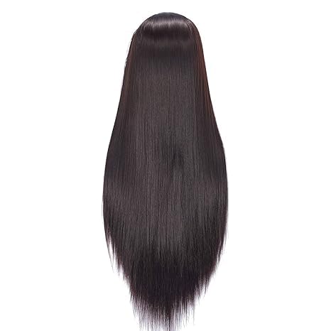 Qtavia Mannequin Head 30" Hair Styling Training Head Manikin Hair Dummy100% Original Hair for Hair Styling, Practice Hair wash (Brown (Shampoo wash)) - Image 3