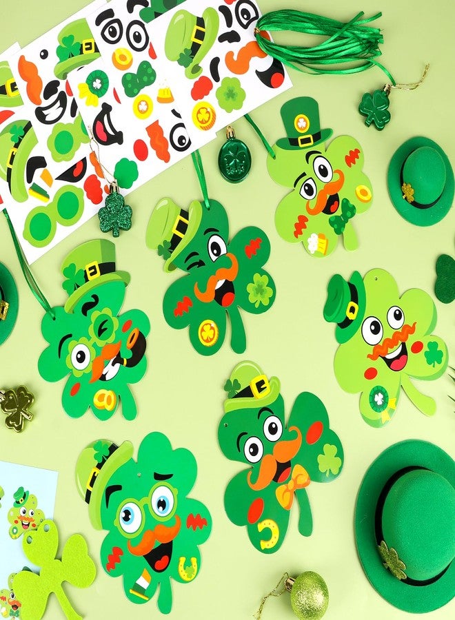 STEFORD 24 Pcs St. Patrick's Day Craft Kits for Kids, DIY Shamrock Art Crafts Make Your Own St. Patrick's Day Shamrock Paper Craft Set for School Home Party Game Activities - Image 5