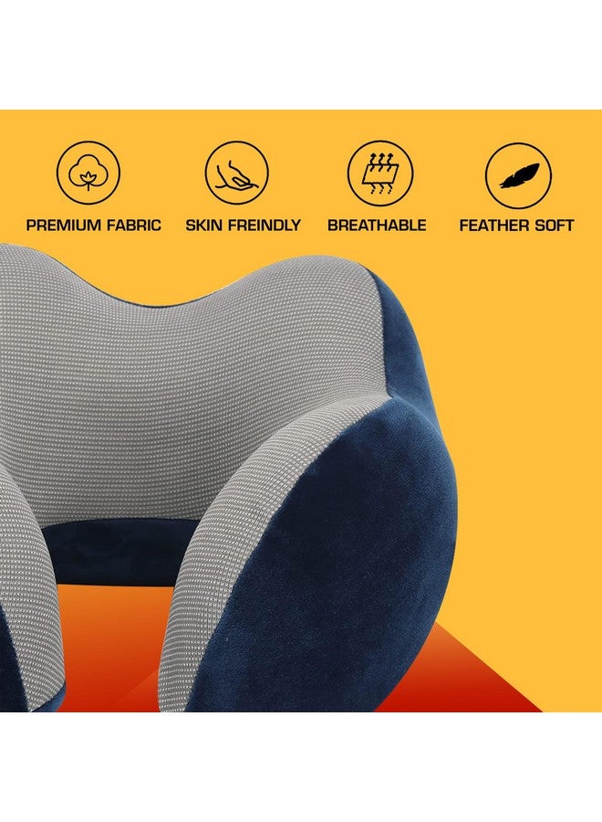 Billebon Extra Soft Memory Foam Luxury Travel Neck Support Rest Pillow with Soft Washable & Removable Cover, Multipurpose Comfortable Travel Pillow for Airplane - Image 3
