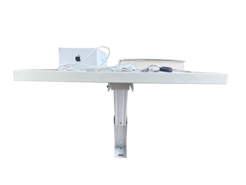 Compal Wall Mounted Folding Coffee and Tea Table DropLeaf Folding Bed Side Table and Study for Home Living Room Office Table Desk Workstation Computer Side Desk Trestle Desk White Pack of 2 - Image 5