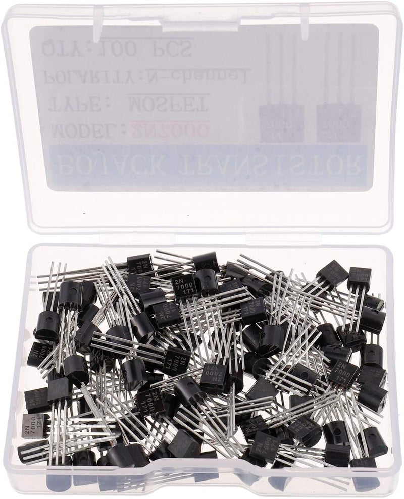 BOJACK 2N7000 MOSFET Transistor 200mA 60V N-Channel Feld Effect Transistor TO-92 (Pack of 100) - Image 2