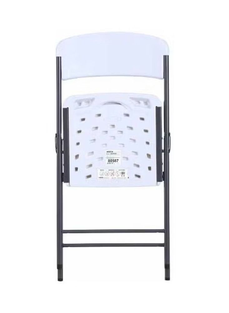 Dreamzon 4-Legs Folding Chair White/Black 50.7x47.9x84.5cm - Image 3