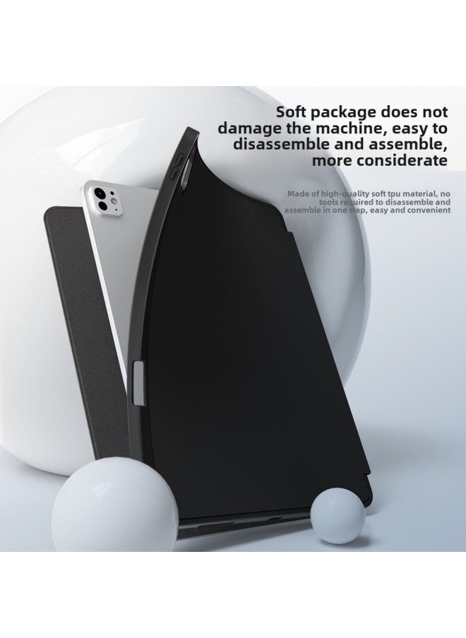 For Huawei Matepad11 Flat Protective Cover Air11.5S Tri-fold Pro11 Soft Case With Pen Slot 24-Color:Black ]-Applicable Model:Pro7-13 Inch (M4)  (right Pen Slot)  - Image 3