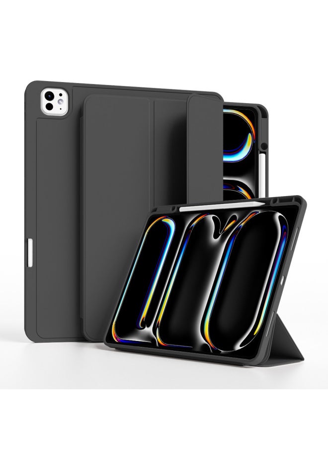 For Huawei Matepad11 Flat Protective Cover Air11.5S Tri-fold Pro11 Soft Case With Pen Slot 24-Color:Black ]-Applicable Model:Pro7-13 Inch (M4)  (right Pen Slot)  - Image 1