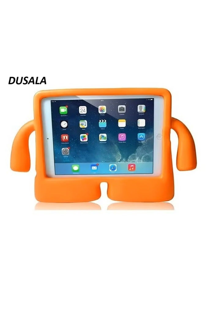 DUSALA Kids Shock‑Proof EVA Case with Handle & Stand for iPad Air Air 2 9.7 Bright Durable Cover(Orange)