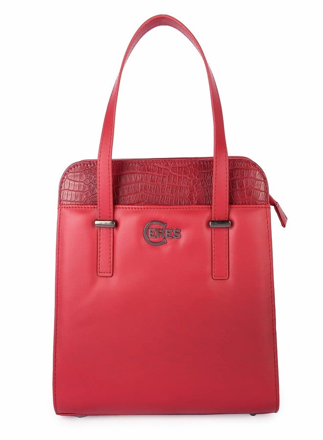 Ceres Women's Hand Bag Satchel Handbag (22JY22) (Red) - Image 1
