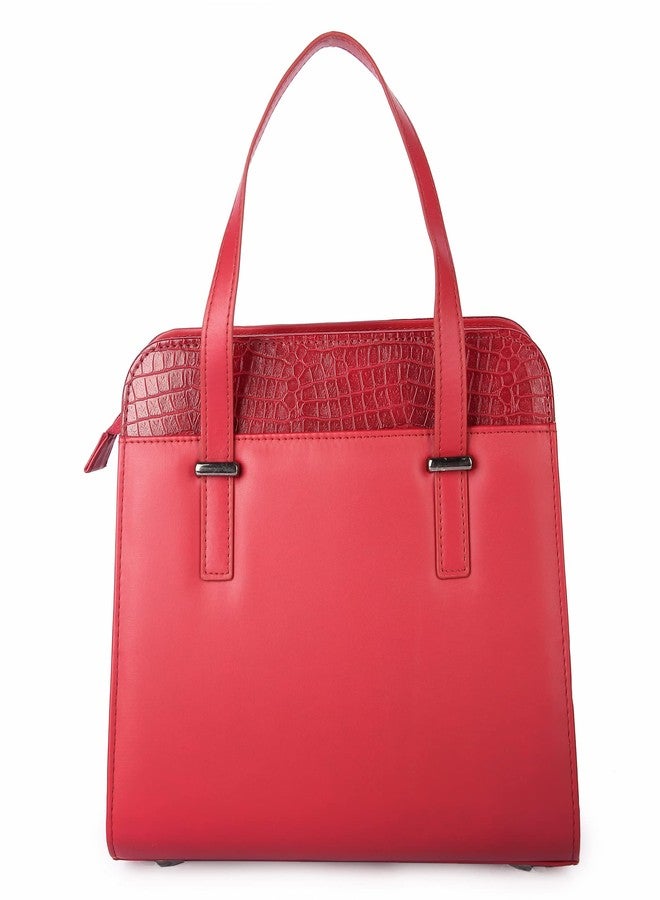 Ceres Women's Hand Bag Satchel Handbag (22JY22) (Red) - Image 5