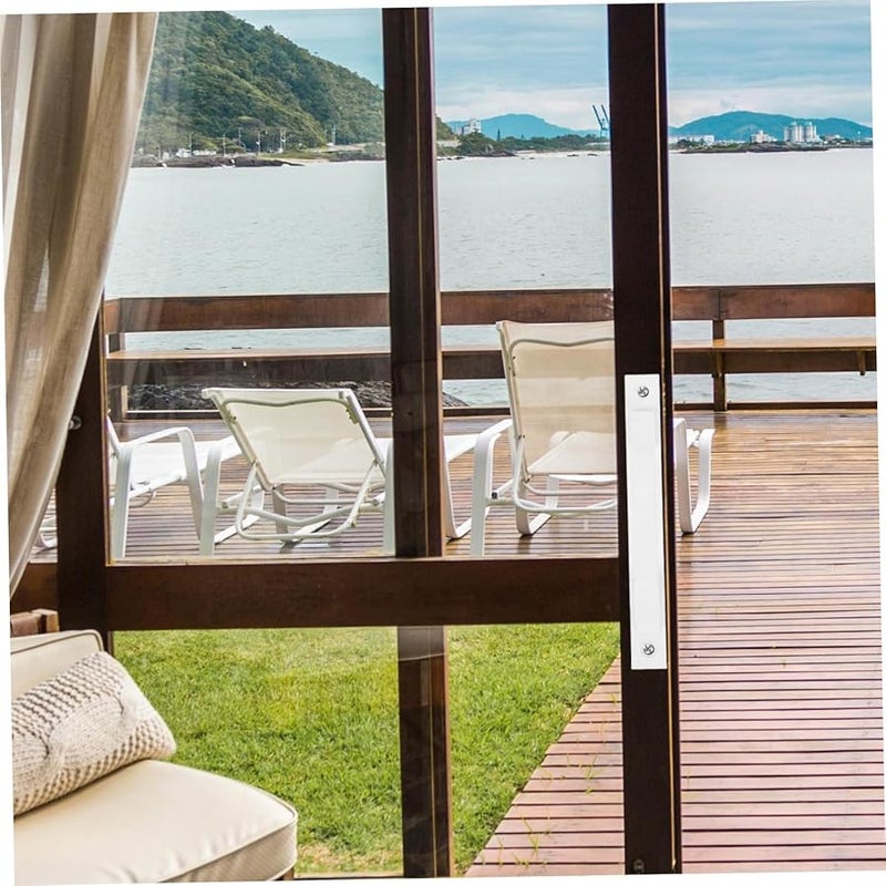 Mikikit 2Pcs White Aluminum Alloy Pull Handle for Sliding Doors Gates and Cabinets Easy to Install - Image 5