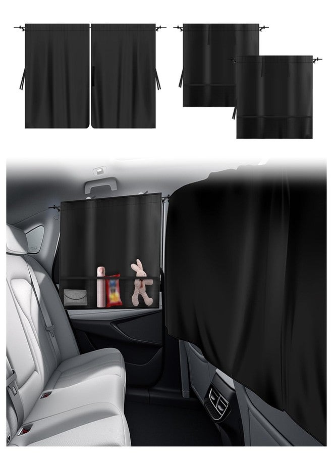 Figpade 3PCS Upgraded Rear Car Window Shades,2PCS Window Shade for Car & 1PC Cars Privacy Curtain with Storage Pockets,Essential Windows Cars Shades for Sun Shading & Privacy Protection - Image 1