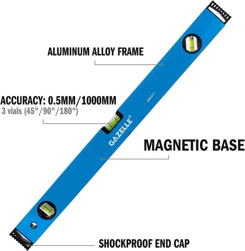 Gazelle Gazelle 24 In. Aluminium Magnetic Box Level - Image 3