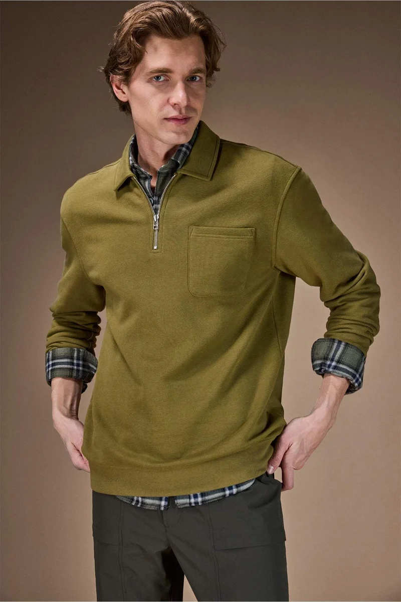 DeFacto Half Zip-Up Sweatshirt