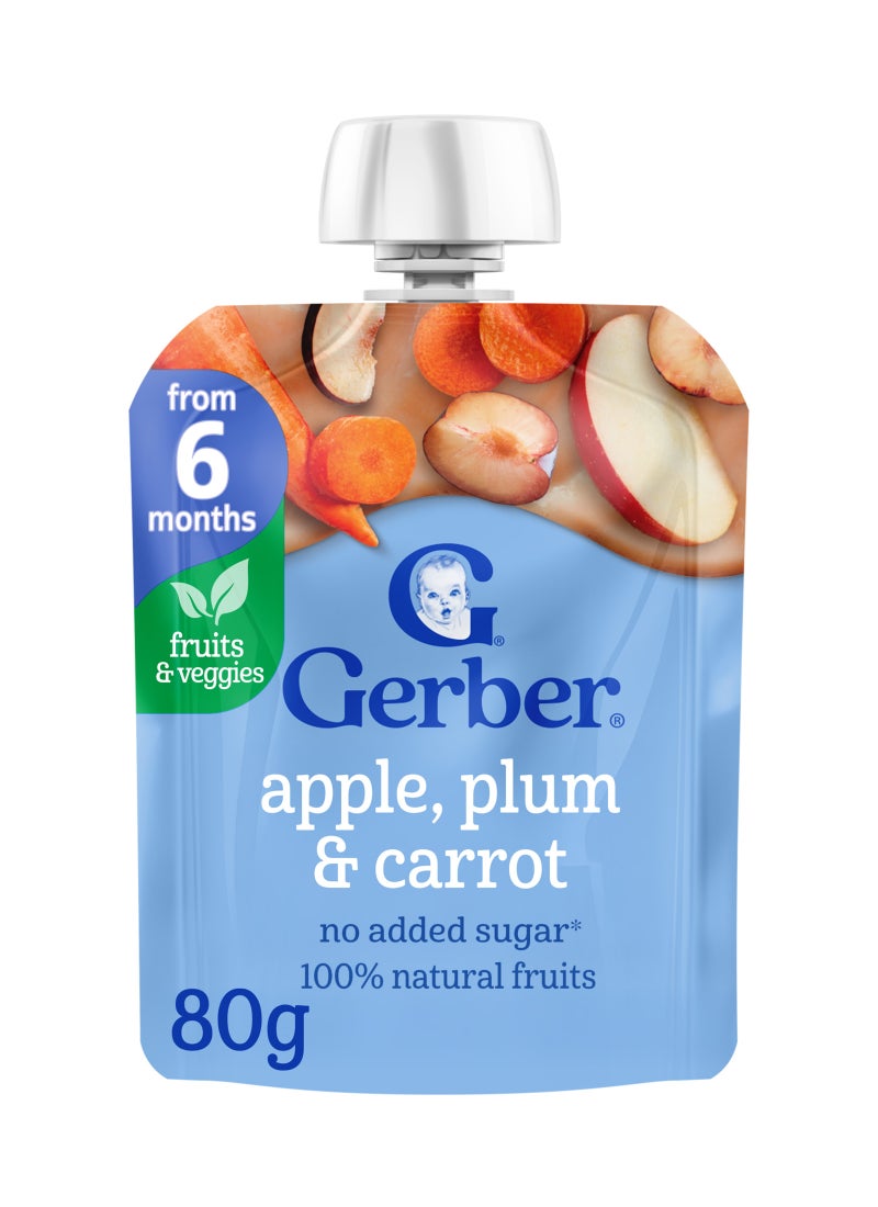 Gerber Apple Plum And Carrot Puree Pouch - Image 1