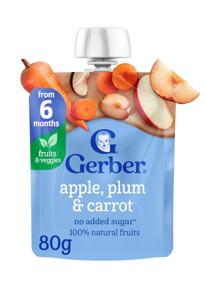 Gerber Apple Plum And Carrot Puree Pouch - Image 3