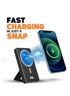FITIT 10000 mAh Magnetic Wireless Power Bank, Portable Charger, 20W Fast Charging  with USB-C Compatibility.  - Image 3