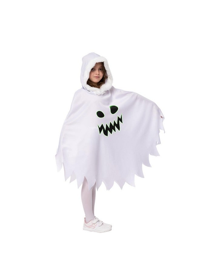 Spooktacular Creations Child Scary Smiling Ghost Costume Dress with Hood, Toddler Kids Halloween Costume Cloak Cape for Girls Ghost Cosplay-3T(3-4yr) - Image 3