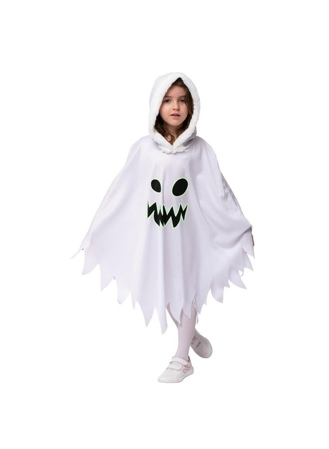 Spooktacular Creations Child Scary Smiling Ghost Costume Dress with Hood, Toddler Kids Halloween Costume Cloak Cape for Girls Ghost Cosplay-3T(3-4yr) - Image 2
