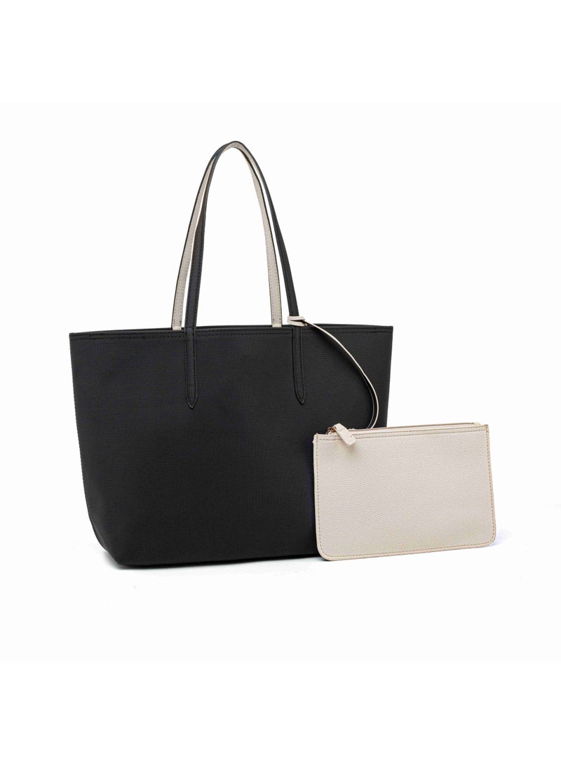 Women Tote Bag with Detachable Small Pouch, Large Capacity Shopper Handbag, Casual Daily Shoulder Bag for Work Shopping - Image 3
