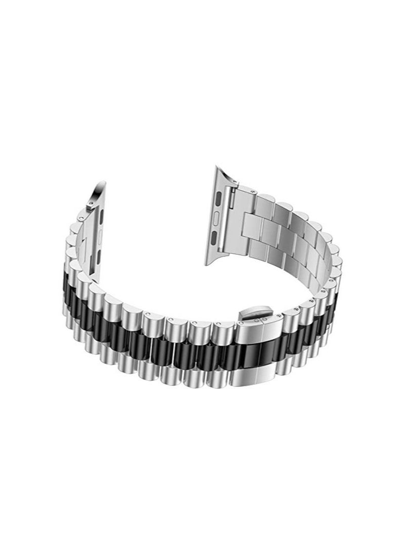 Metal Bands Compatible with Apple Watch Band 41mm, Stainless Steel Magnetic Absorption Strap, Wristband for iWatch Band for Apple Watch Series 7/ - Image 3