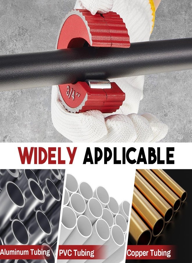 Yaocom Copper Tubing Cutter Set, 3 Pcs Copper Pipe Cutter Tool, 1/2 In, 3/4 In, and 1 In. Cutters, Reaming Pen, 3 Cutters Handles with Storage Case - Image 5