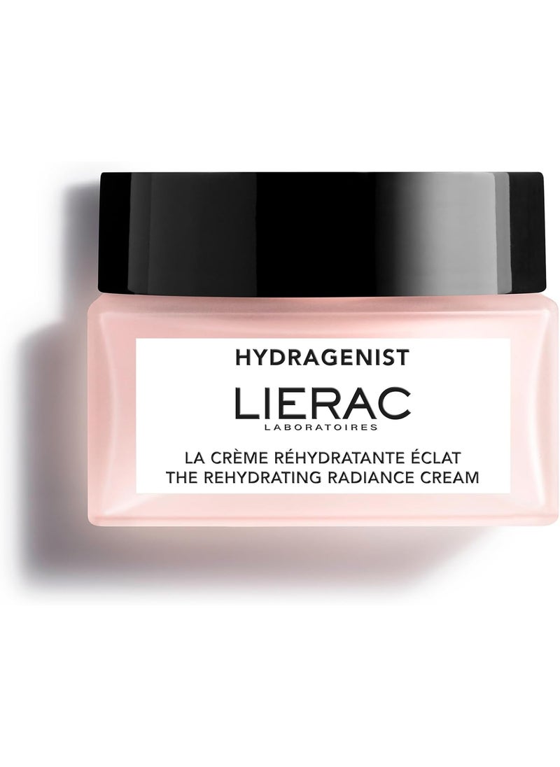 Lierac - LIERAC Hydragenist  Rehydrating Radiance Cream  Natural Hydrating Face Moisturizer for Women with Hyaluronic Acid  Rehydrating Ferment Recomended for All Types of Skin 50 ml - Image 1