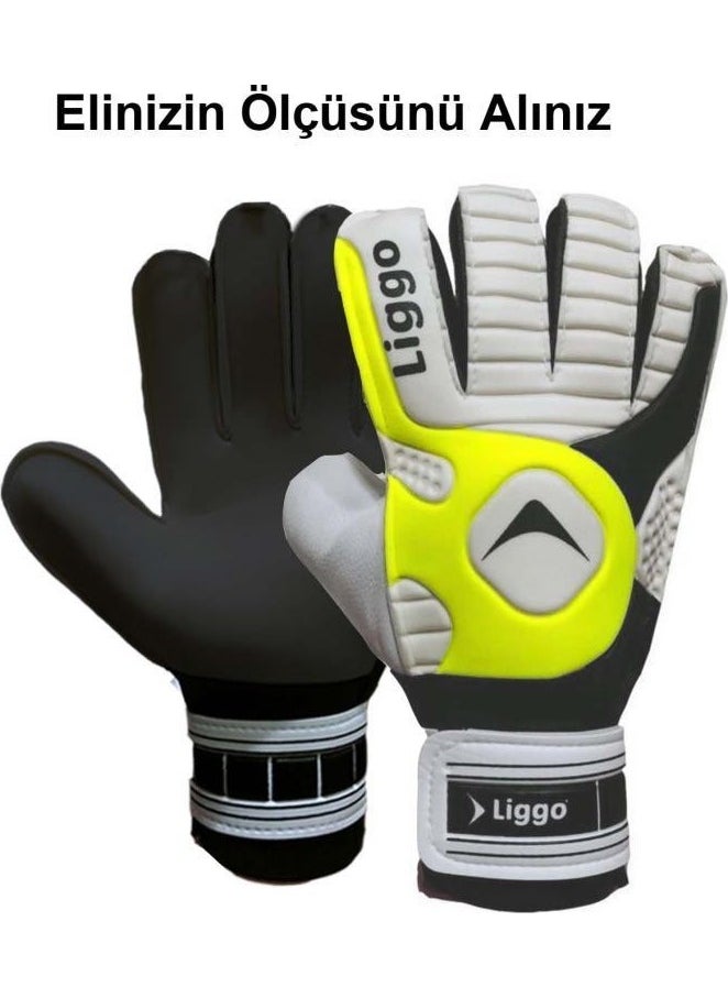 Liggo Reflex Adult and Child Goalkeeper Gloves with Wrist Bandage, Number 5-6-7-8-9-10  - Image 1