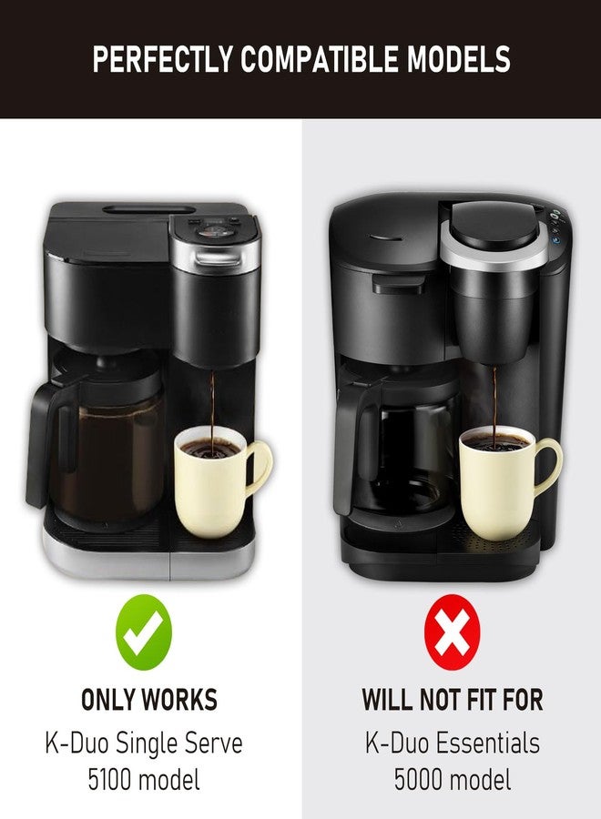 Colidier 12-Cup Glass Coffee Pot Replacement Compatible with Keurig K-Duo 5100 Single Serve K-Cup Pod & Carafe Coffee Maker, NOT Fit K-Duo 5000 Essentials Model - Image 3