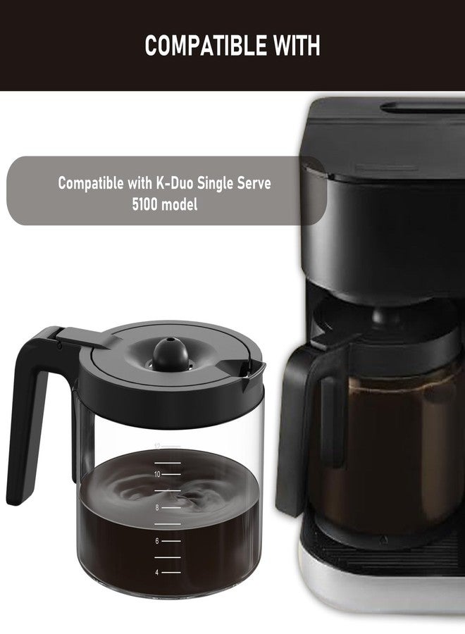 Colidier 12-Cup Glass Coffee Pot Replacement Compatible with Keurig K-Duo 5100 Single Serve K-Cup Pod & Carafe Coffee Maker, NOT Fit K-Duo 5000 Essentials Model - Image 4