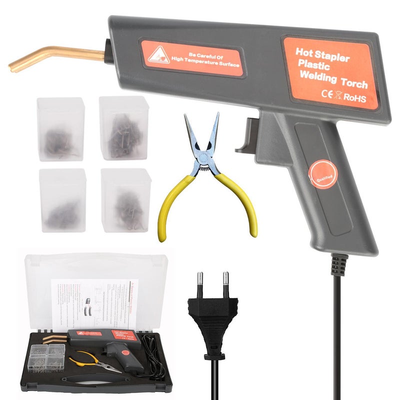120W Hot Stapler Plastic Welding Torch High Power Car Bumper Repair Kit with Pliers 4 Kinds Staples Hard Storage Case, Plastic Cracks Repairing Welder - Image 4