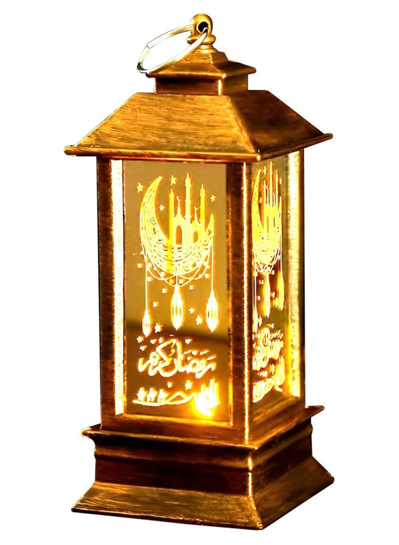 فانوس رمضان معلق زينة رمضان مصباح زينة عيد مبارك مصباح طاولة على شكل قمر ونجمة زينة فانوس عتيق زينة رمضان لمهرجان المسلمين - Image 1