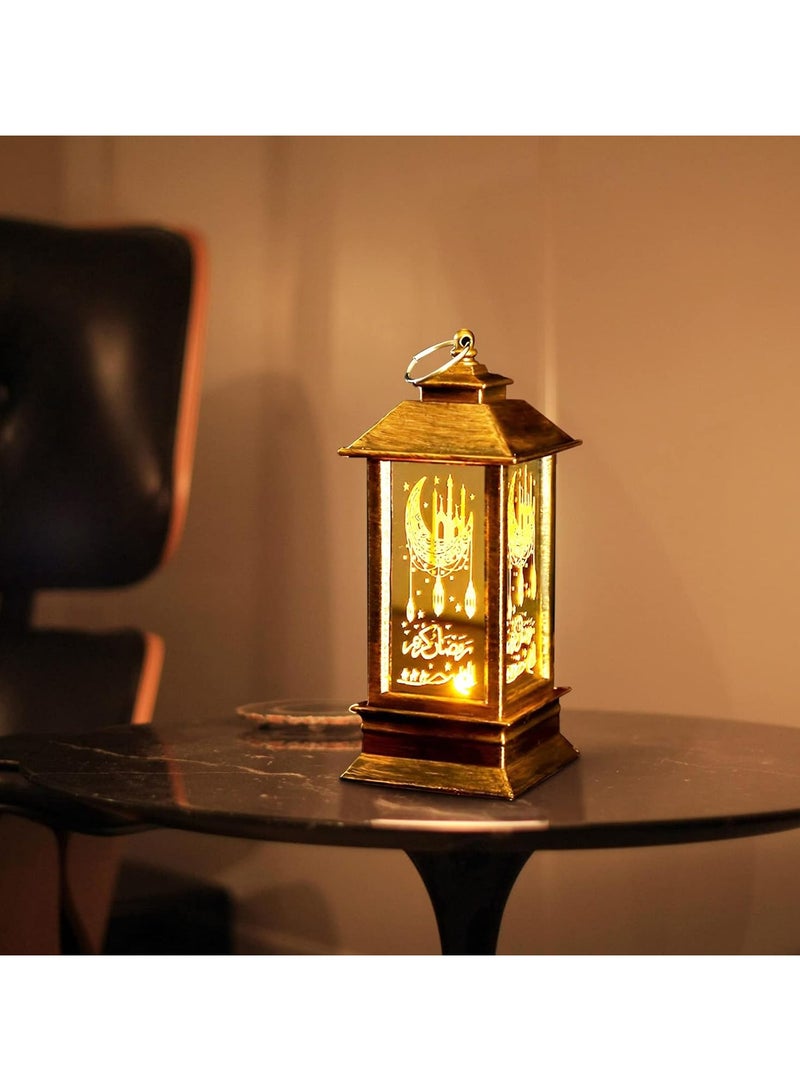 فانوس رمضان معلق زينة رمضان مصباح زينة عيد مبارك مصباح طاولة على شكل قمر ونجمة زينة فانوس عتيق زينة رمضان لمهرجان المسلمين - Image 2