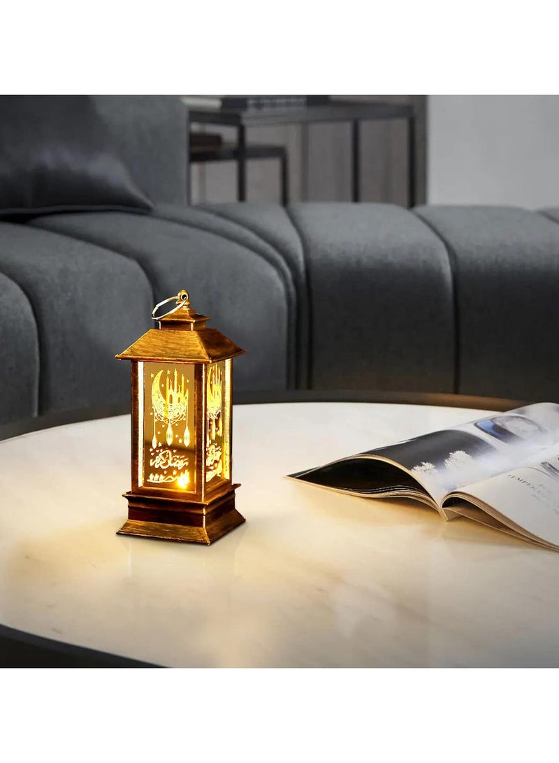 فانوس رمضان معلق زينة رمضان مصباح زينة عيد مبارك مصباح طاولة على شكل قمر ونجمة زينة فانوس عتيق زينة رمضان لمهرجان المسلمين - Image 3