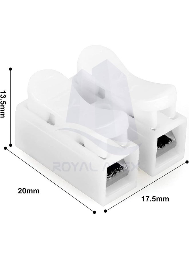 Royal Apex 5Pcs Spring Wire Connectors Ch2 Cable Clamp Terminal Block Quick Push-In Electrical Wiring Terminal Connectors 2 Way  - Image 2