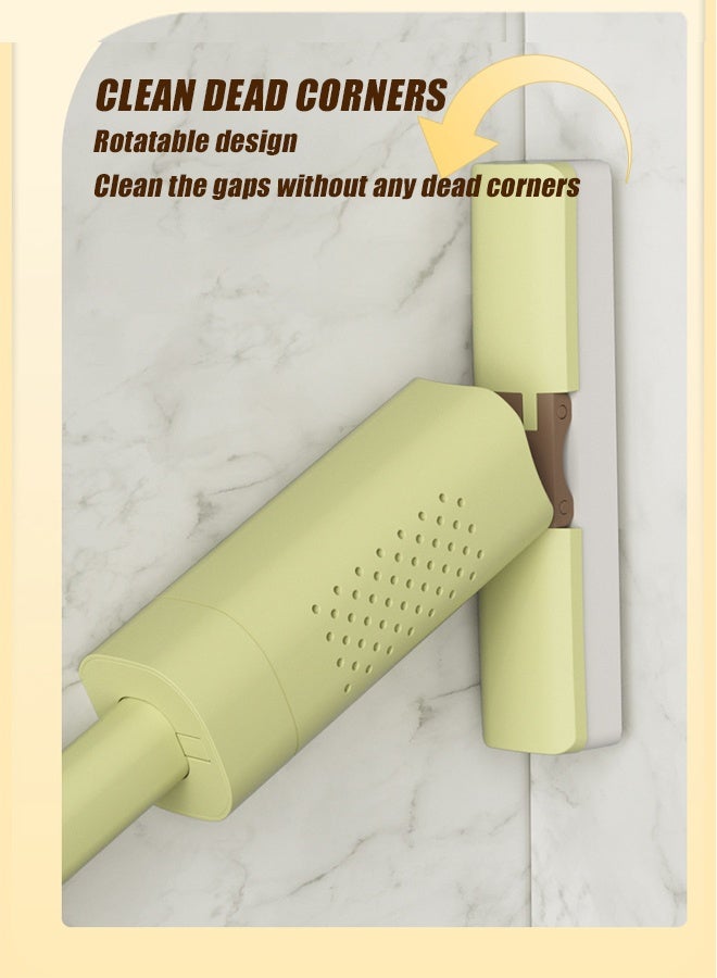 HOMESTAR Mini Mop, Portable Squeeze Mop with 1 Mop Heads, Sponge Mop, Hands-Free Squeeze Mop, Hand Washable Desktop Wring Function Mop for Worktop Cleaning, Kitchen and Bathroom - Image 4