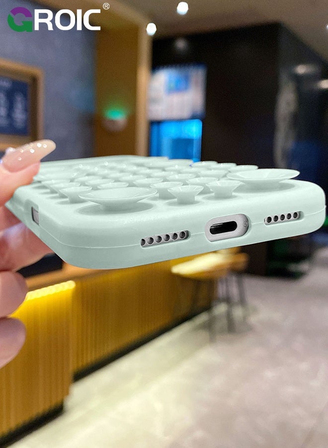 GROIC Silicone Suction Cup Phone Case for iPhone 17 Pro, Self-Adhesive Grip Cover for Smooth Surfaces, No-Slip Grip, Shockproof Protection for iphone 17 Pro  (Sky Blue) - Image 3