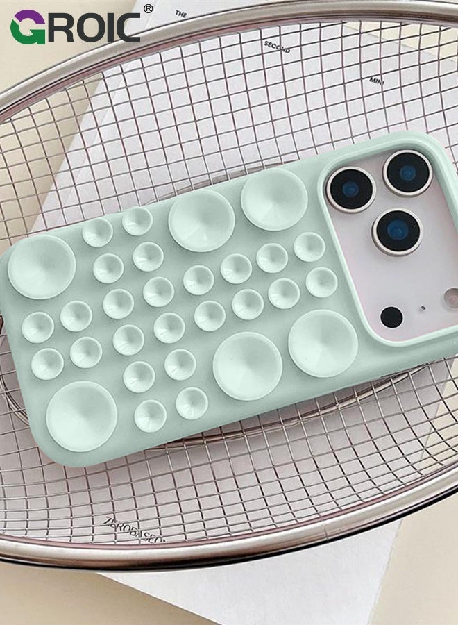 GROIC Silicone Suction Cup Phone Case for iPhone 17 Pro, Self-Adhesive Grip Cover for Smooth Surfaces, No-Slip Grip, Shockproof Protection for iphone 17 Pro  (Sky Blue) - Image 5