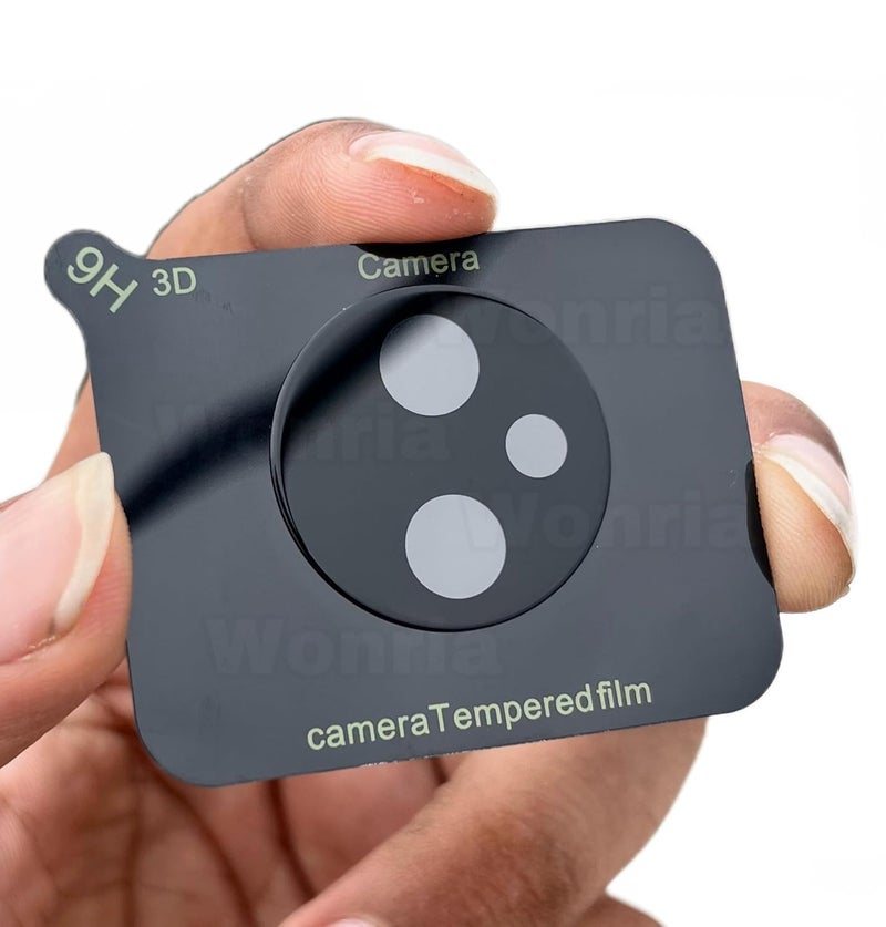 WonRia Back Camera Lens Protector for Vivo V40 | Vivo V40 Pro 5G Camera Glass Protector Guard [3D Premium] - Black - Image 2