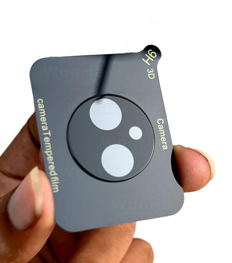 WonRia Back Camera Lens Protector for Vivo V40 | Vivo V40 Pro 5G Camera Glass Protector Guard [3D Premium] - Black - Image 3