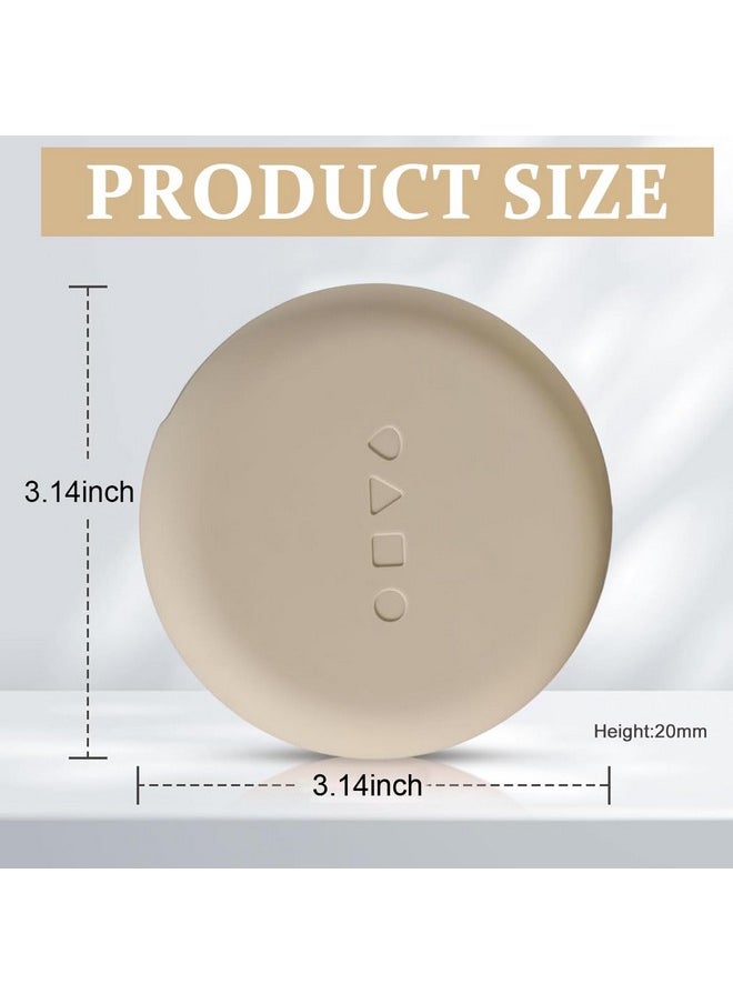 maycreate - ® Silicone Powder Puff Holder, Makeup Sponge Puff Case Organizer For Travel, Soft Skin-Friendly Beauty Blender Storage - Khaki - Image 1