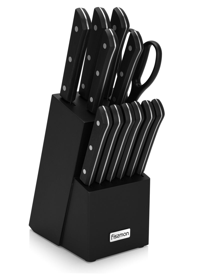 Fissman 13-Piece Knife Set Yasumoto with Wooden Block  - Image 1
