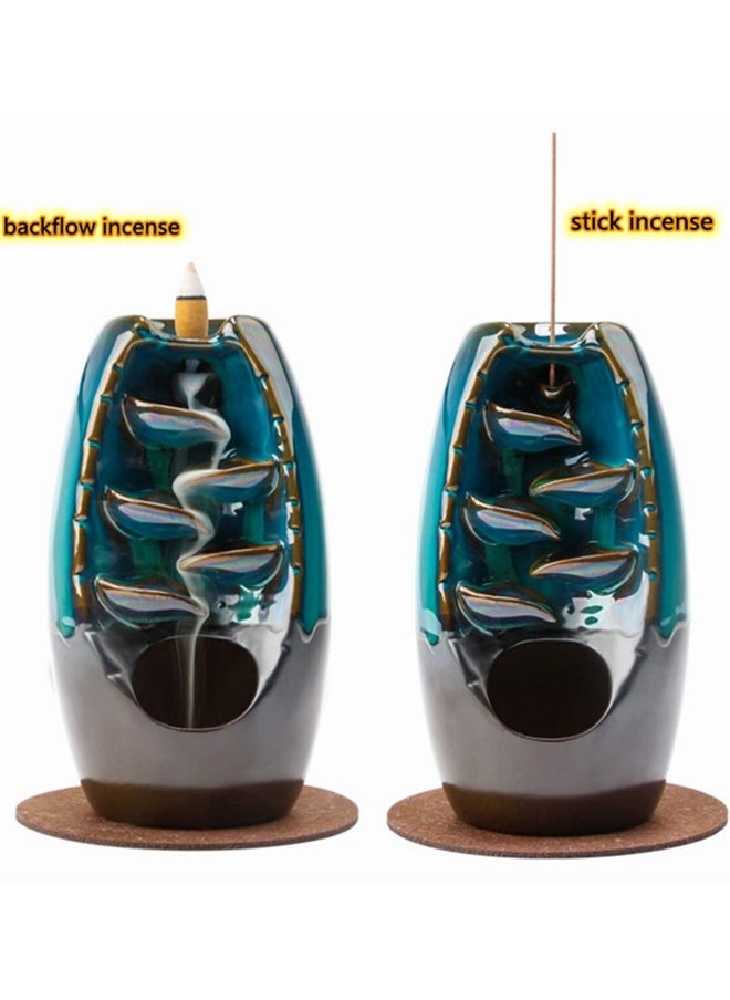 Beauenty Ceramic Waterfall Reflux Censer Set,Censer Rack,Aromatherapy Stove,Home Decor,Bedroom And Living Room Aromatherapy Decoration(large)  - Image 4