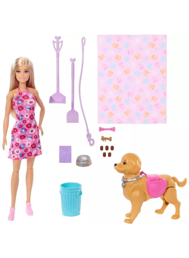 Barbie مجموعة ألعاب باربي العائلة والأصدقاء باربي "ماليبوا" للمشي والحمام للكلب - Image 2
