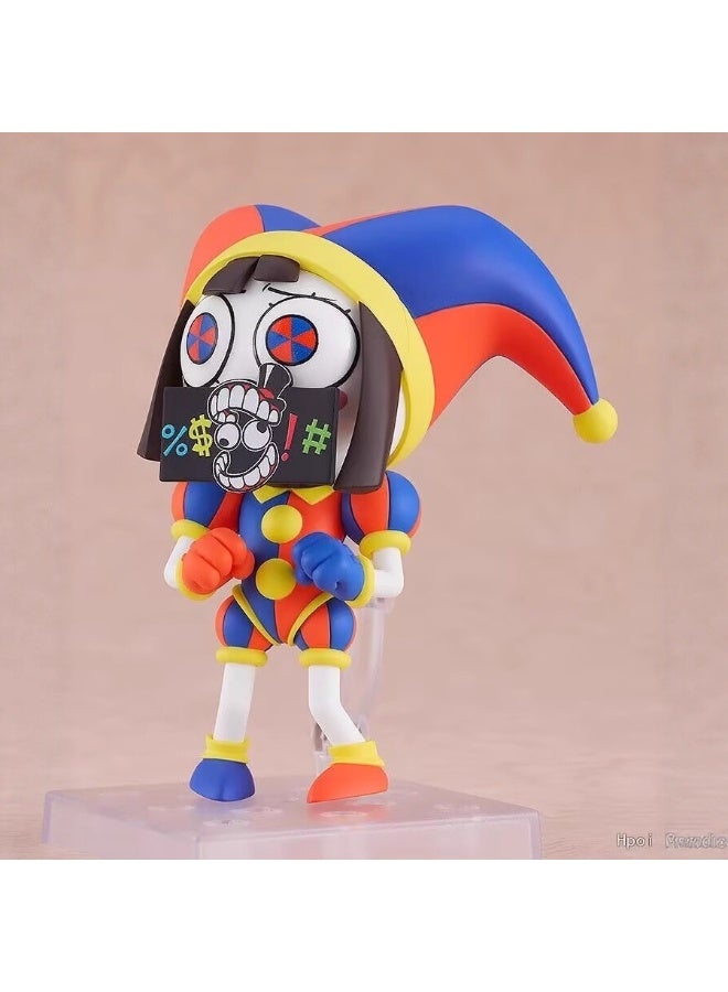 general The Amazing Digital Circus Pomni Movable Replacement Face Doll Model Decoration Desktop Decoration Toy Gift for Family and Friends - Image 4