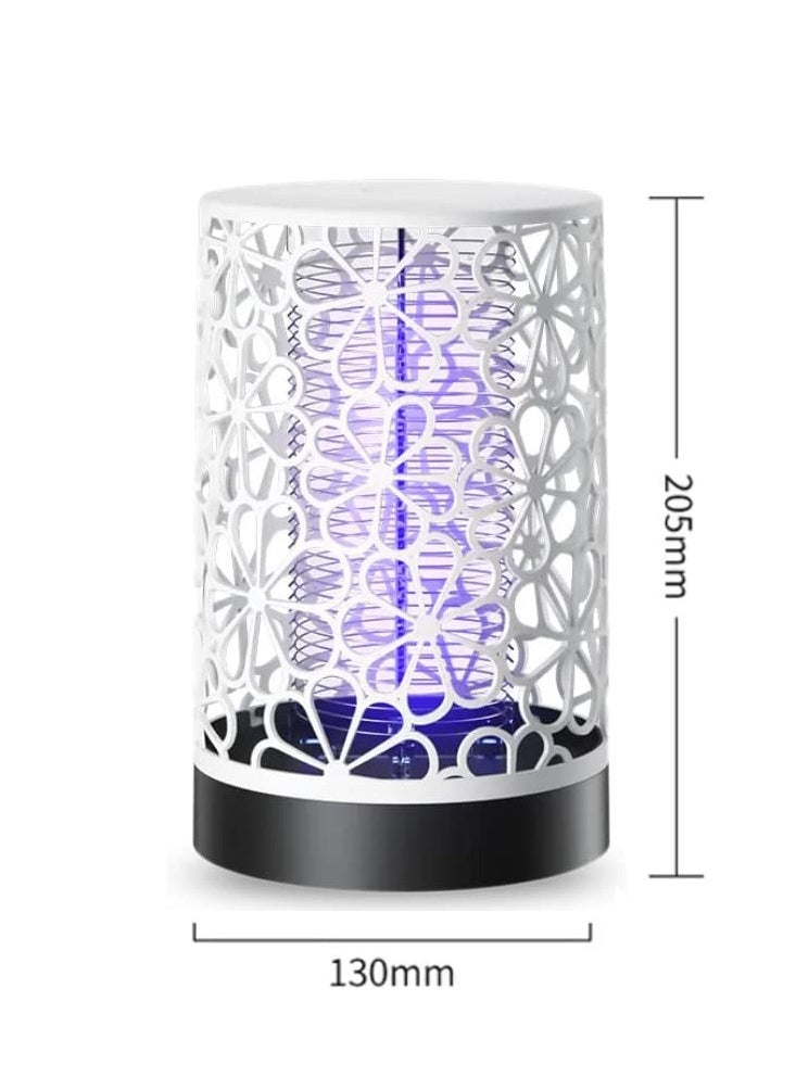 SYOSI - Electric Bug Zapper for Indoor and Outdoor, Rechargeable Mosquito and Fly Killer Portable USB LED Purple Light Trap Have Security Grid for  Home, Bedroom, Backyard Camping Using, White - Image 1