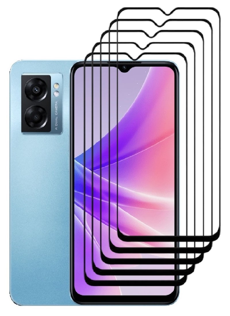 AINA 5 Pieces Tempered Glass Screen Protector 5D Designed For Oppo A57 Full Glue Edge to Edge Full Screen Coverage And Bubble Free - Image 1