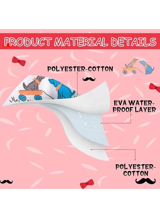 2ooya 7Pcs Cotton Waterproof Baby Bibs Adjustable Hook Loop Closure Infant Bib Unisex Black Red Newborn Babies Food Bibs Baby Keepsake Gift for Eating Teething Drooling Feedingï¼ˆ6-12 Monthsï¼‰ - Image 2