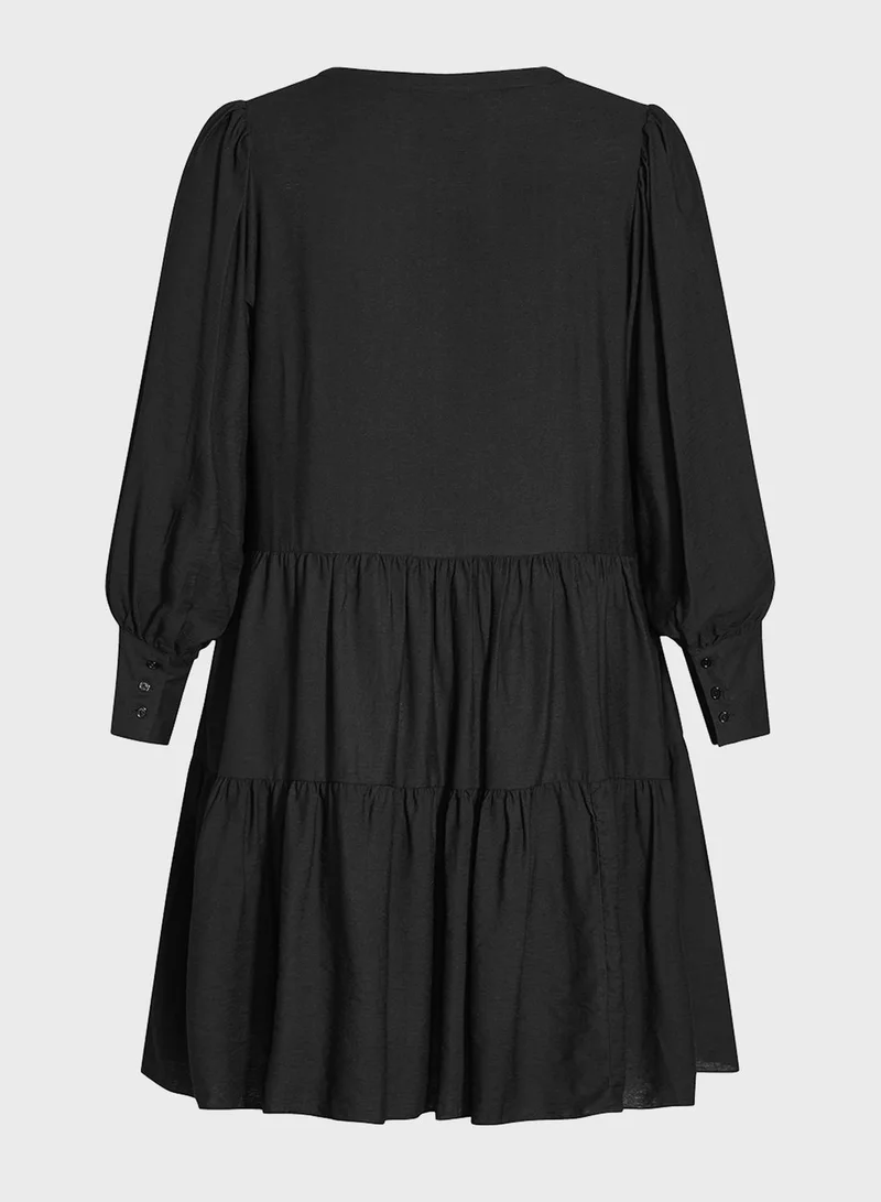 Avenue Tiered Long Sleeve Dress