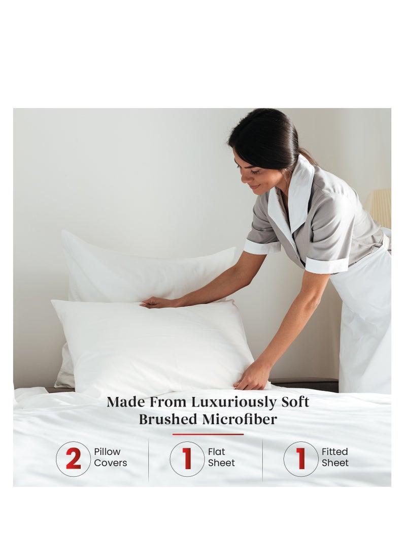 Infinitee Xclusives Premium Blue King Sheets Set - 1800 TC Series 4 Piece Bed Sheets - Soft Brushed Microfiber Fabric - 16 Inches Deep Pockets Sheets Wrinkle Free & Fade Resistant by Infinitee Xclusives  - Image 3