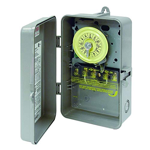Intermatic T104P 24-Hour Mechanical Time Switch, 208-277 VAC, 60Hz, DPST, Indoor/Outdoor Plastic Enclosure, 1 Hour Interval - Image 2