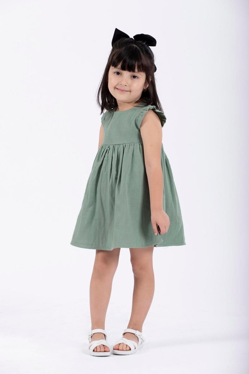 Zepkids Sleeveless Olive Dress  - Image 2