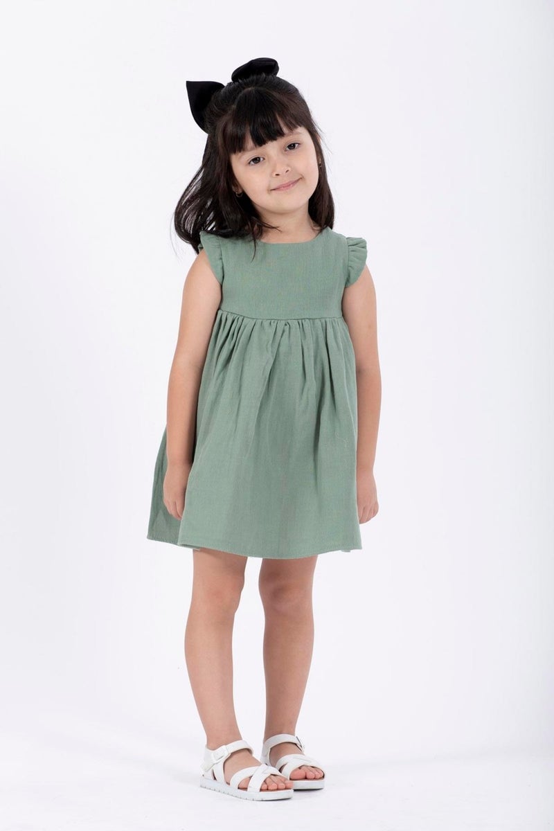 Zepkids Sleeveless Olive Dress  - Image 4
